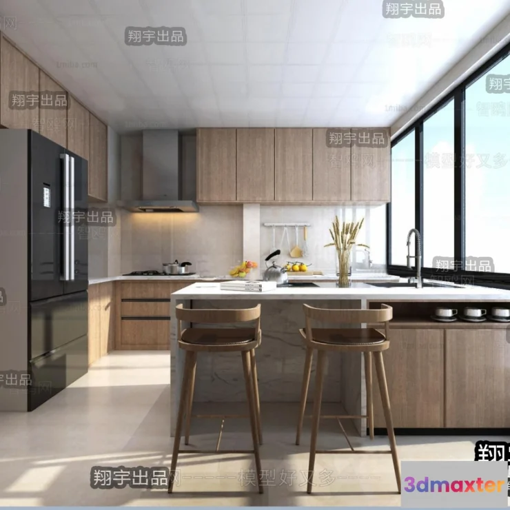 1358323 - Kitchen 3D Interior Scene - 3D Models - 070 3D Max