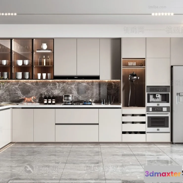 1358392 - Kitchen - Modern Style Interior 3D Scenes - 100 3D Max