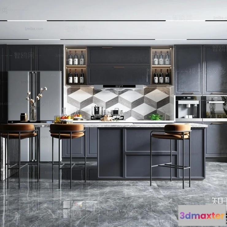 1358520 - Kitchen - Modern Style Interior 3D Scenes - 102 3D Max