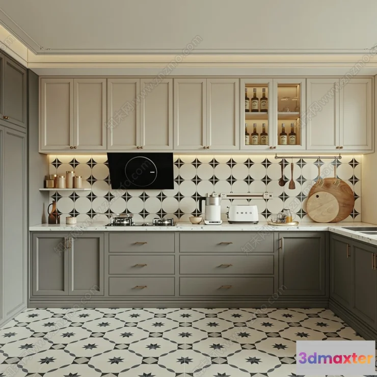 1358566 - Kitchen - 3D Models - 3D Interior Scenes - 169 3D Max