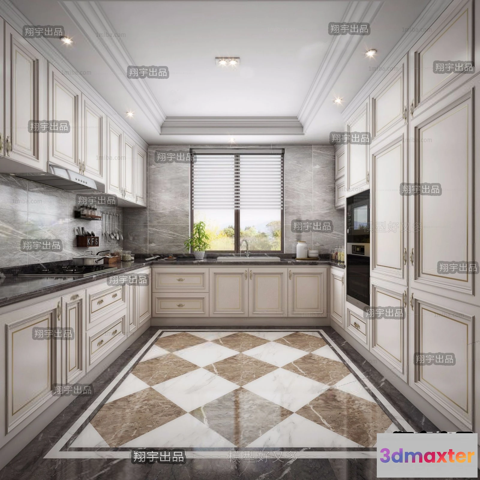 1358594 - Kitchen 3D Interior Scene - 3D Models - 074 3D Max