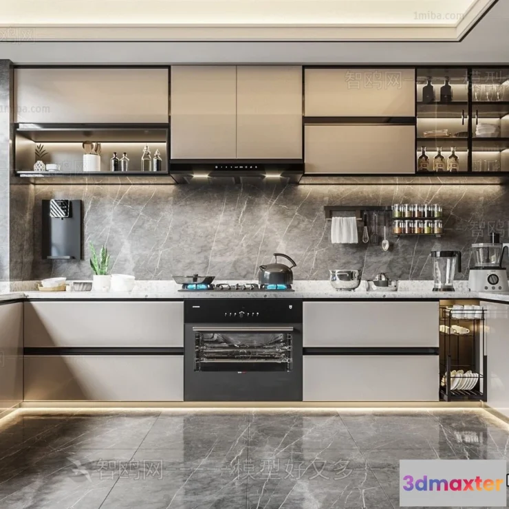 1358643 - Kitchen - Modern Style Interior 3D Scenes - 104 3D Max