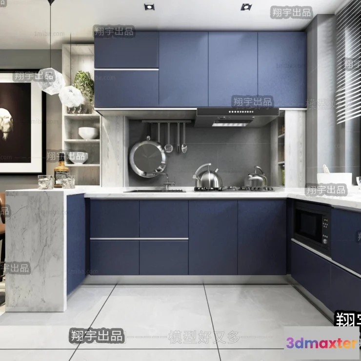 1358666 - Kitchen 3D Interior Scene - 3D Models - 075 3D Max