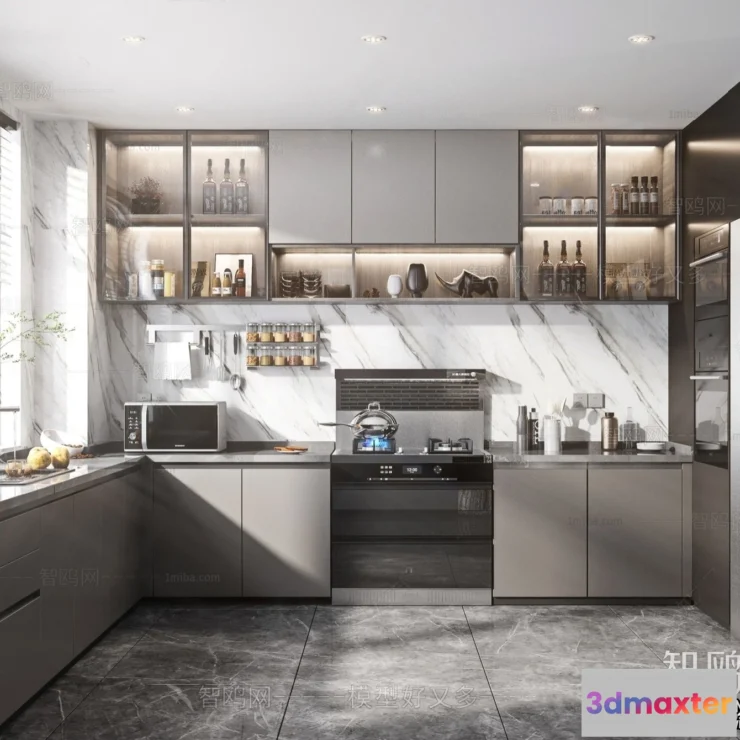1358777 - Kitchen - Modern Style Interior 3D Scenes - 106 3D Max