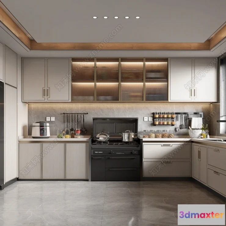 1358846 - Kitchen - Modern Style Interior 3D Scenes - 107 3D Max