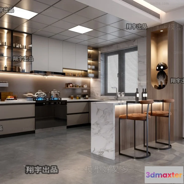 1358936 - Kitchen 3D Interior Scene - 3D Models - 079 3D Max