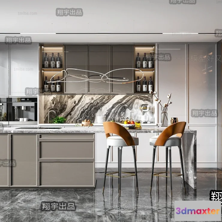 1359365 - Kitchen 3D Interior Scene - 3D Models - 085 3D Max