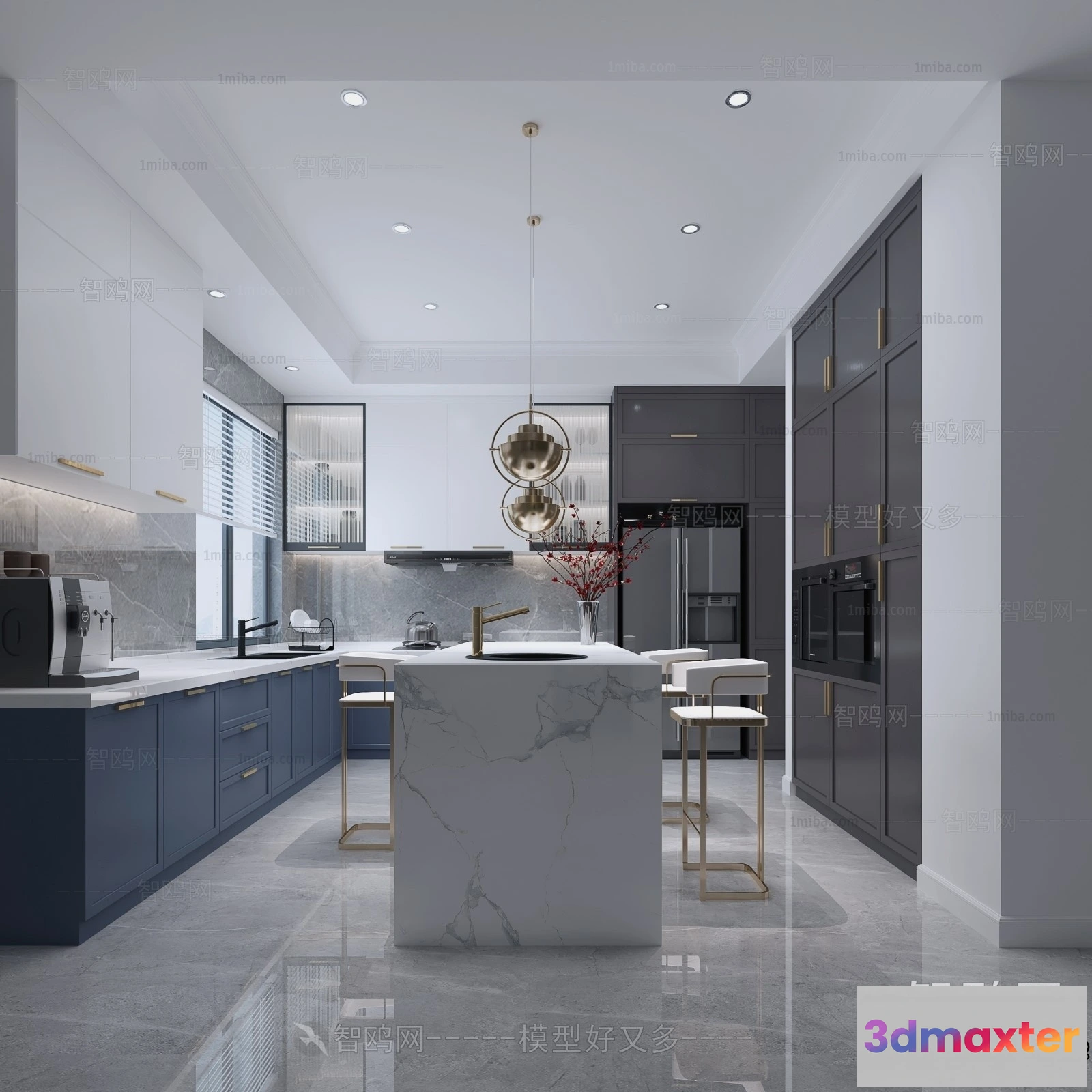 1359414 - Kitchen - Modern Style Interior 3D Scenes - 115 3D Max