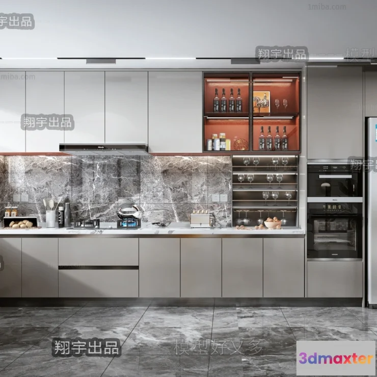 1359779 - Kitchen 3D Interior Scene - 3D Models - 091 3D Max