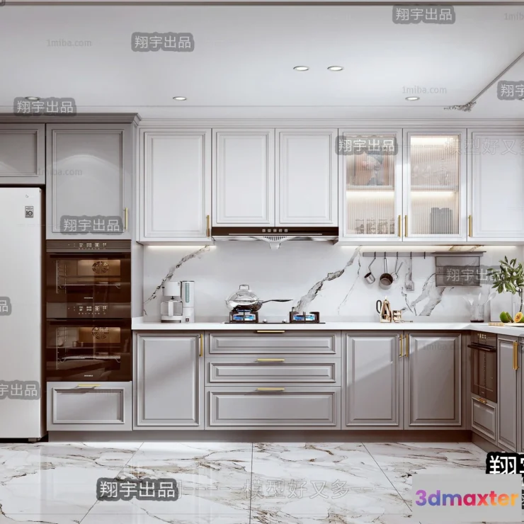 1359810 - Kitchen 3D Interior Scene - American Style - 013 3D Max