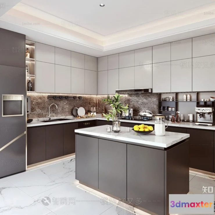 1359871 - Kitchen - Modern Style Interior 3D Scenes - 122 3D Max