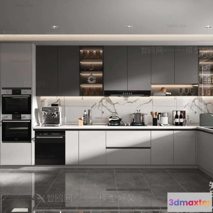 1359950 - Kitchen - Modern Style Interior 3D Scenes - 123 3D Max