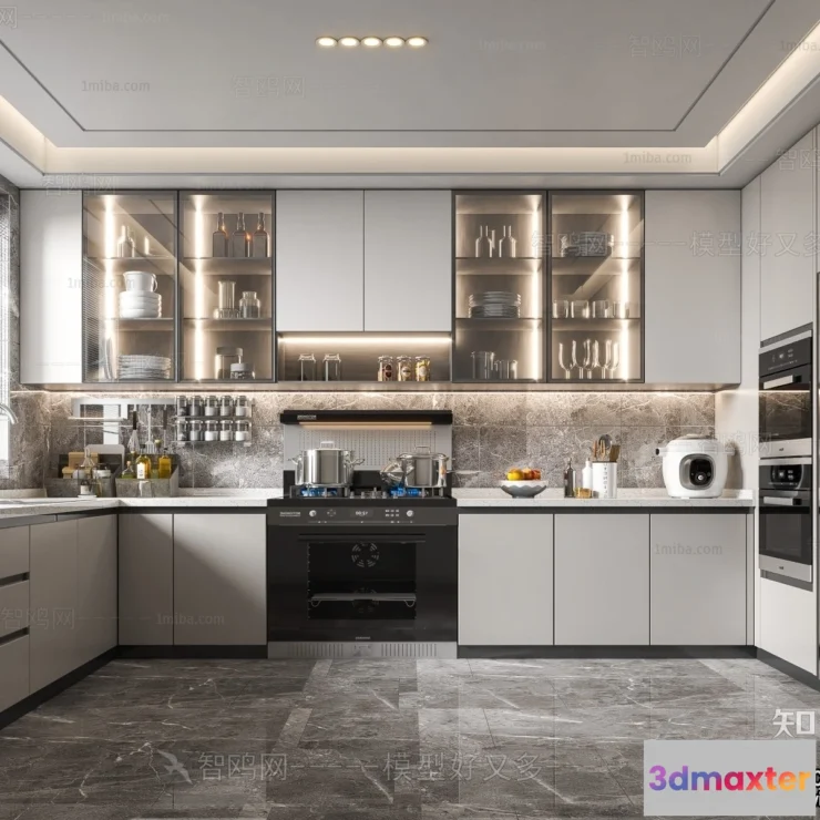 1360083 - Kitchen - Modern Style Interior 3D Scenes - 125 3D Max