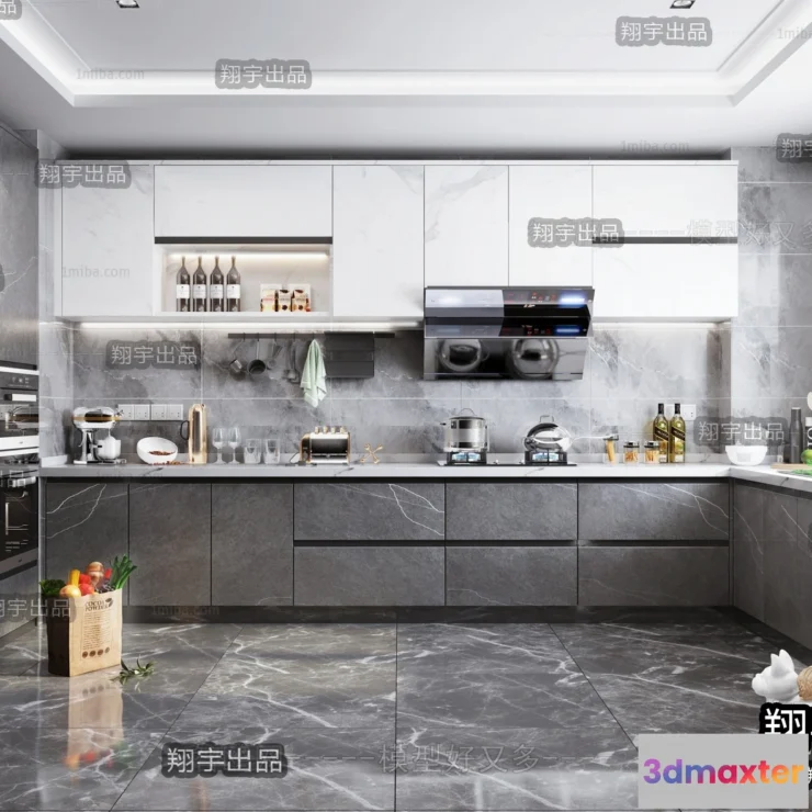1360104 - Kitchen 3D Interior Scene - 3D Models - 096 3D Max