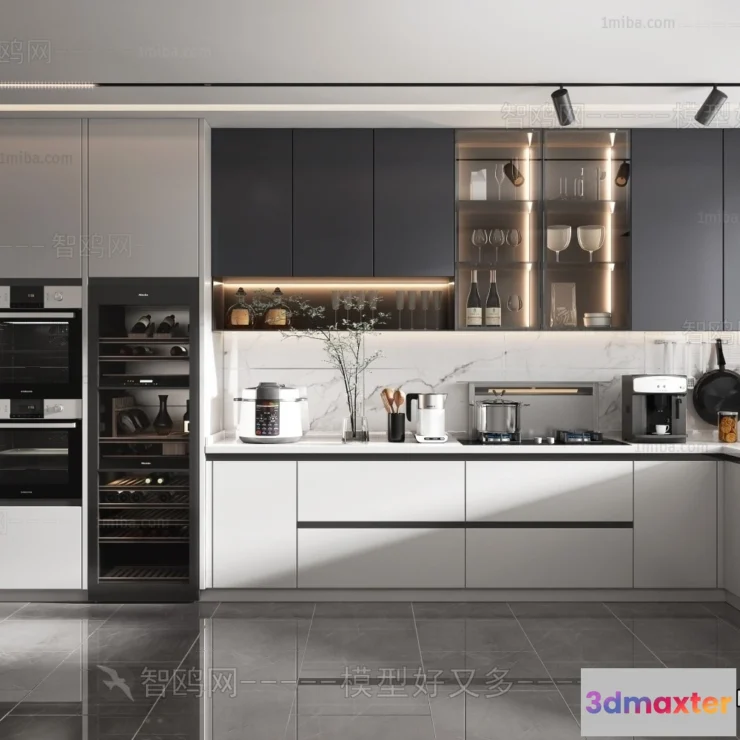 1360289 - Kitchen - Modern Style Interior 3D Scenes - 128 3D Max
