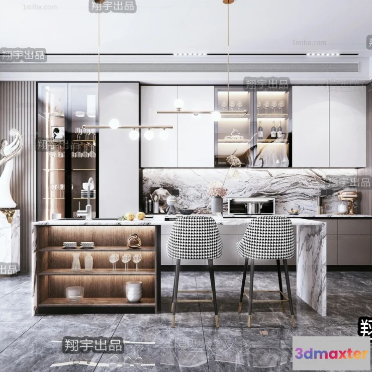 1360293 - Kitchen 3D Interior Scene - 3D Models - 099 3D Max