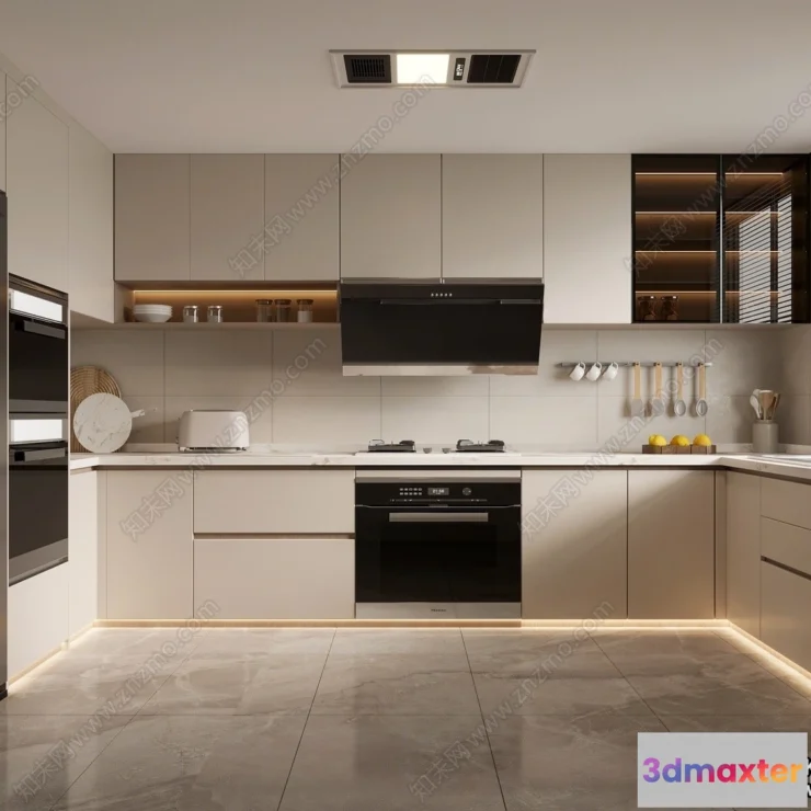 1360355 - Kitchen - Modern Style Interior 3D Scenes - 129 3D Max