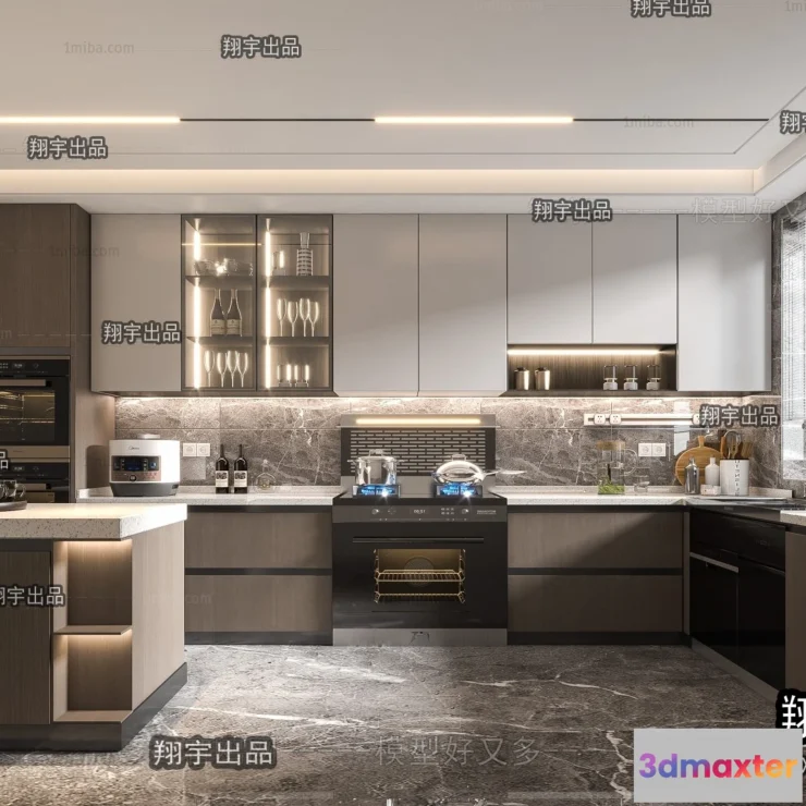 1360441 - Kitchen 3D Interior Scene - 3D Models - 101 3D Max