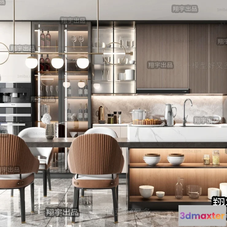 1360631 - Kitchen 3D Interior Scene - 3D Models - 104 3D Max