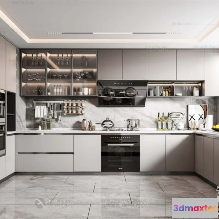 1360983 - Kitchen - Modern Style Interior 3D Scenes - 138 3D Max