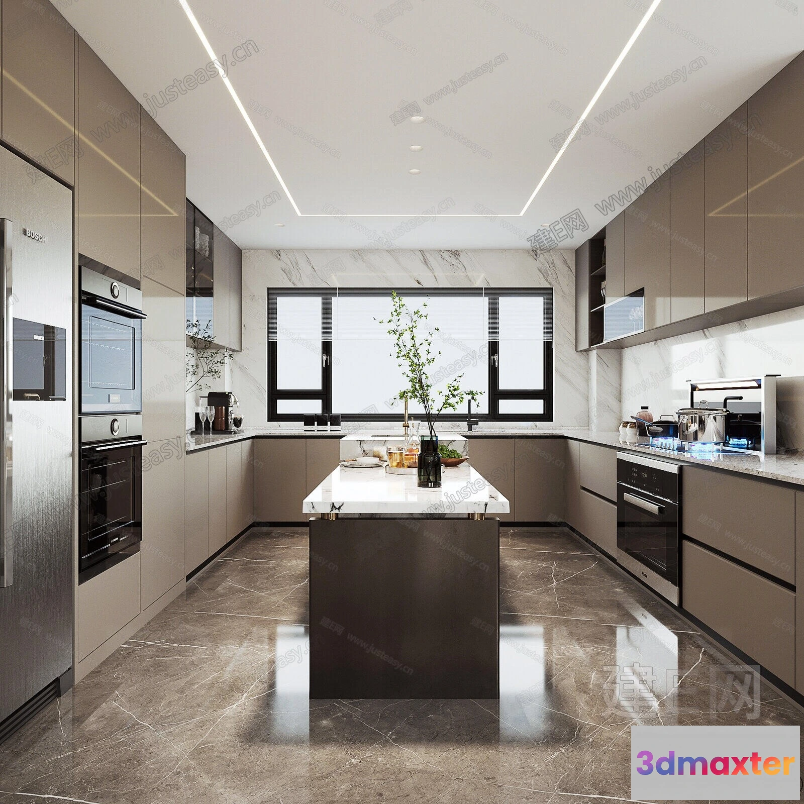 1361044 - Kitchen - 3D Models - 3D Interior Scenes - 205 3D Max