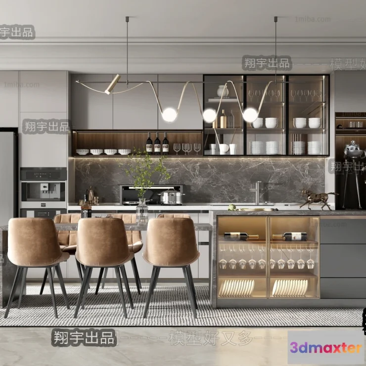 1361167 - Kitchen 3D Interior Scene - 3D Models - 111 3D Max