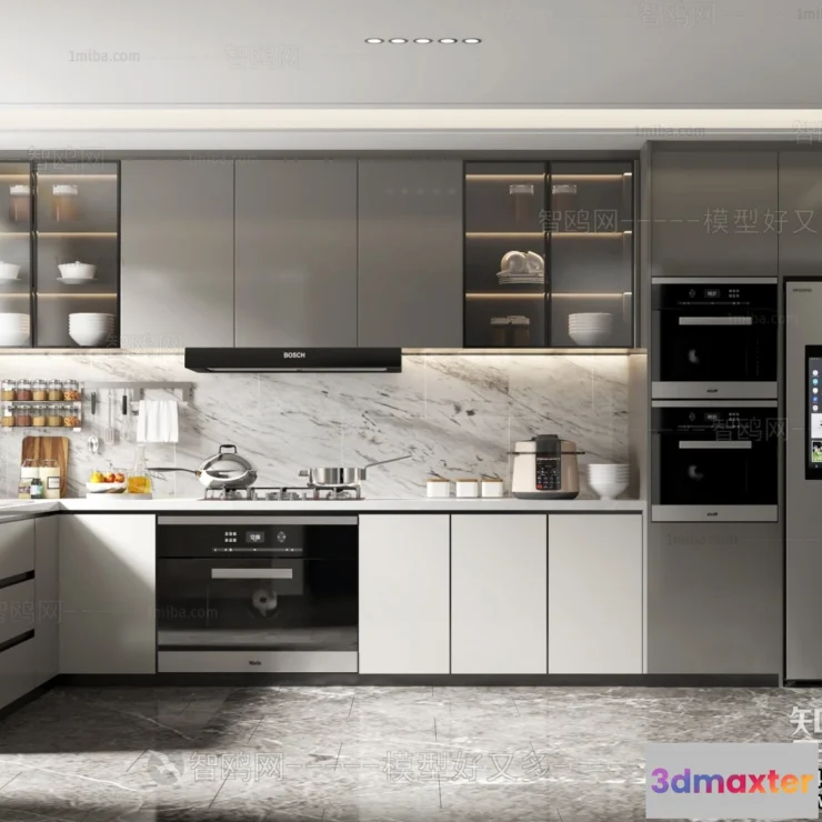 1361536 - Kitchen - Villas 3D Interior Scene - 3D Models - 013 3D Max