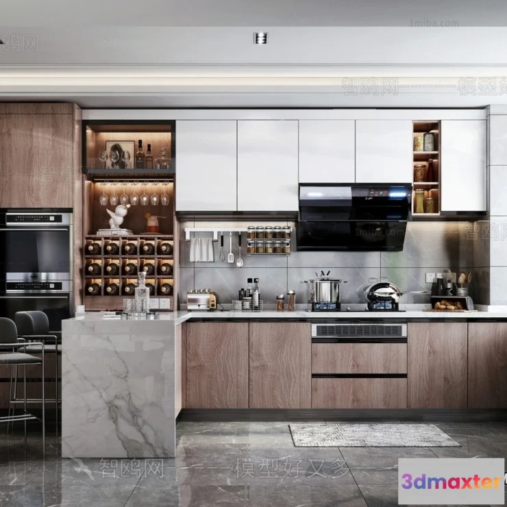 1361580 - Kitchen - Modern Style Interior 3D Scenes - 147 3D Max