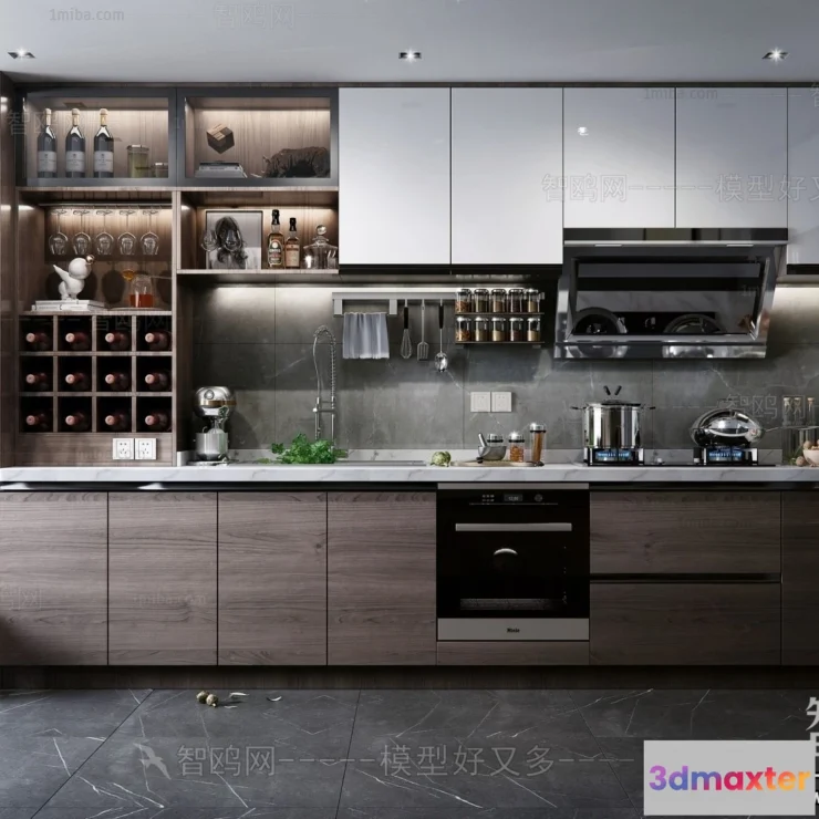 1361645 - Kitchen - Modern Style Interior 3D Scenes - 148 3D Max