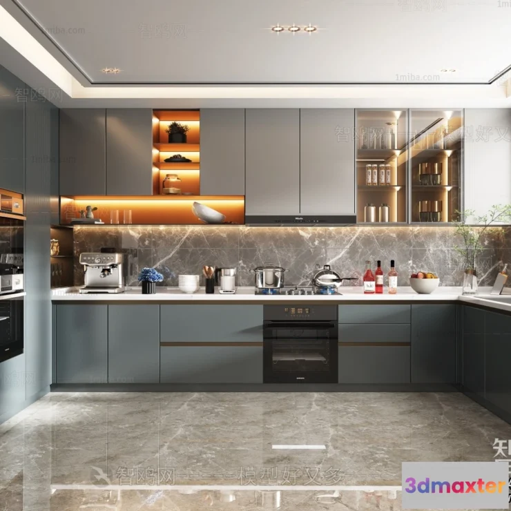 1361669 - Kitchen - Villas 3D Interior Scene - 3D Models - 015 3D Max