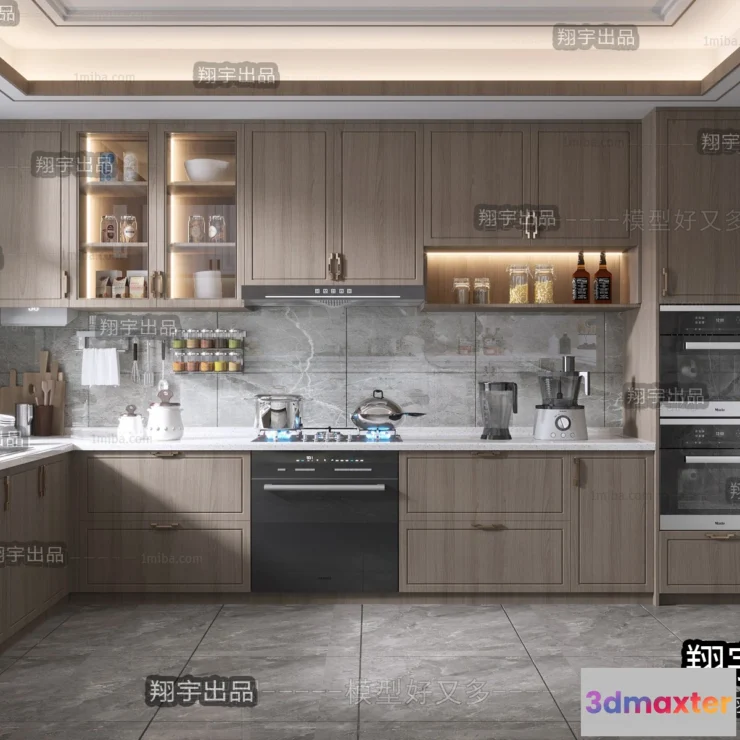 1361754 - Kitchen 3D Interior Scene - 3D Models - 120 3D Max