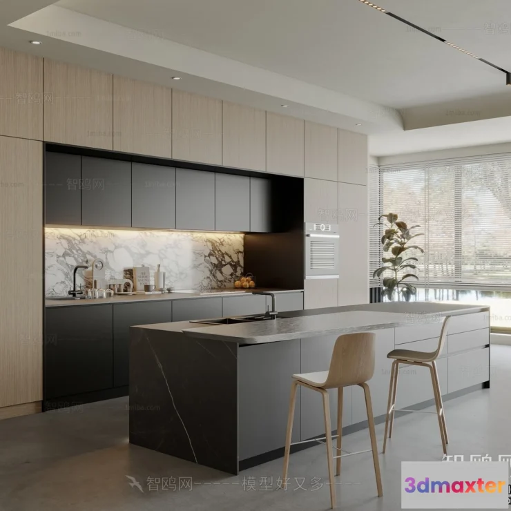 1361865 - Kitchen - Modern Style Interior 3D Scenes - 151 3D Max