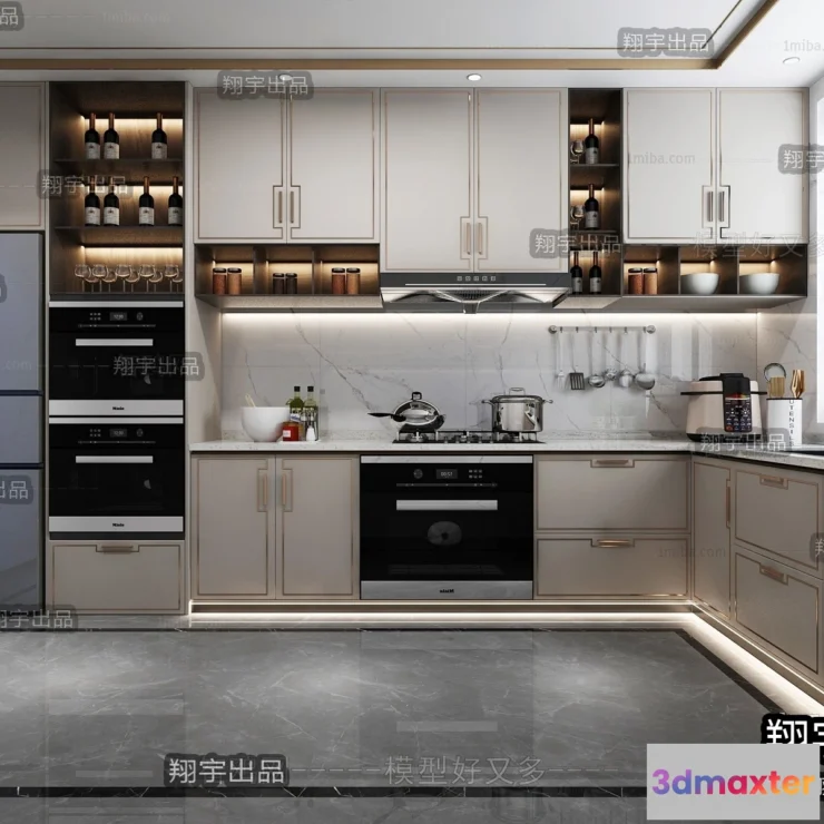 1361882 - Kitchen 3D Interior Scene - 3D Models - 122 3D Max