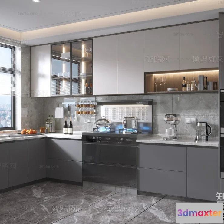 1361942 - Kitchen - Villas 3D Interior Scene - 3D Models - 019 3D Max