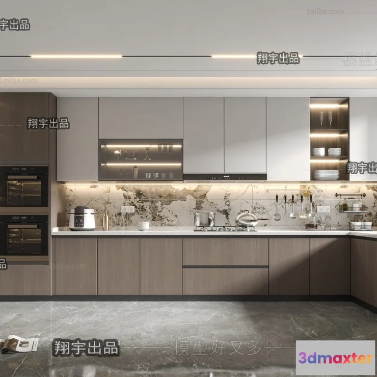 1362011 - Kitchen 3D Interior Scene - 3D Models - 124 3D Max