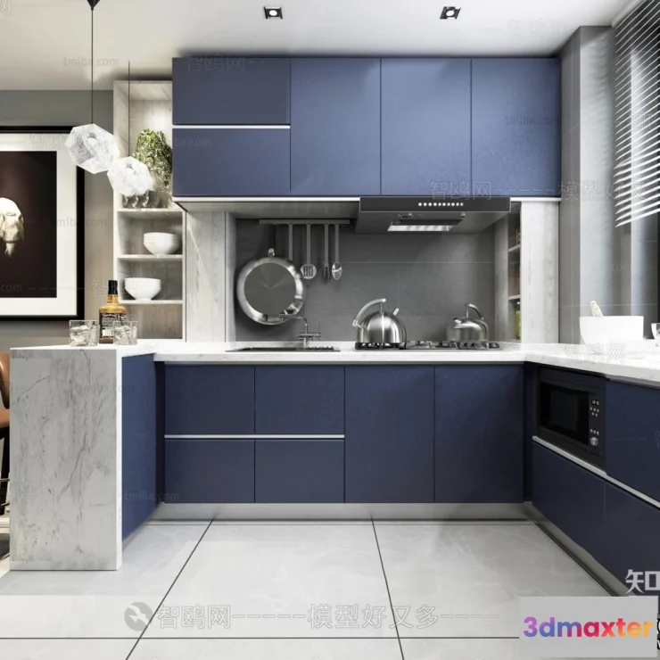1362067 - Kitchen - Modern Style Interior 3D Scenes - 154 3D Max