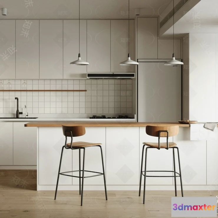 1362134 - Kitchen - 3D Models - 3D Interior Scenes - 221 3D Max