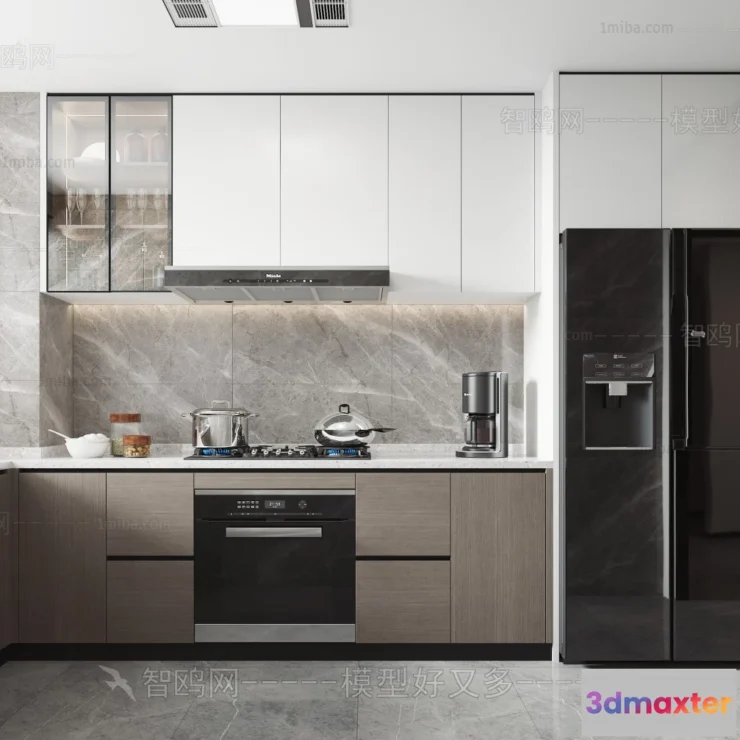 1362152 - Kitchen - Villas 3D Interior Scene - 3D Models - 022 3D Max