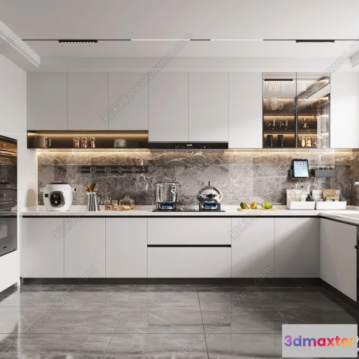 1362394 - Kitchen - Modern Style Interior 3D Scenes - 159 3D Max