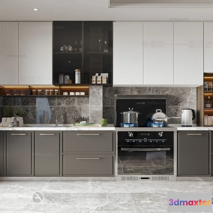 1362413 - Kitchen - Villas 3D Interior Scene - 3D Models - 026 3D Max