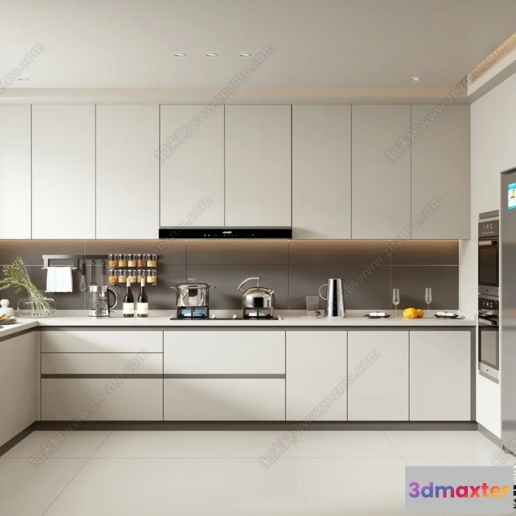 1362465 - Kitchen - Modern Style Interior 3D Scenes - 160 3D Max