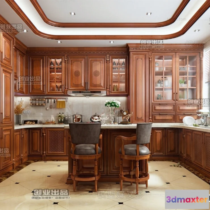1362479 - Kitchen 3D Interior Scene - 3D Models - 131 3D Max