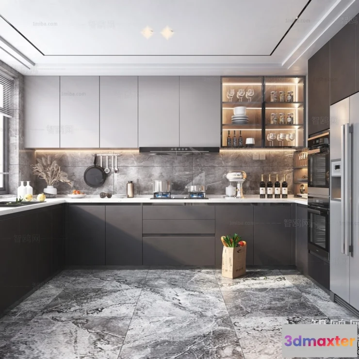 1362537 - Kitchen - Villas 3D Interior Scene - 3D Models - 028 3D Max