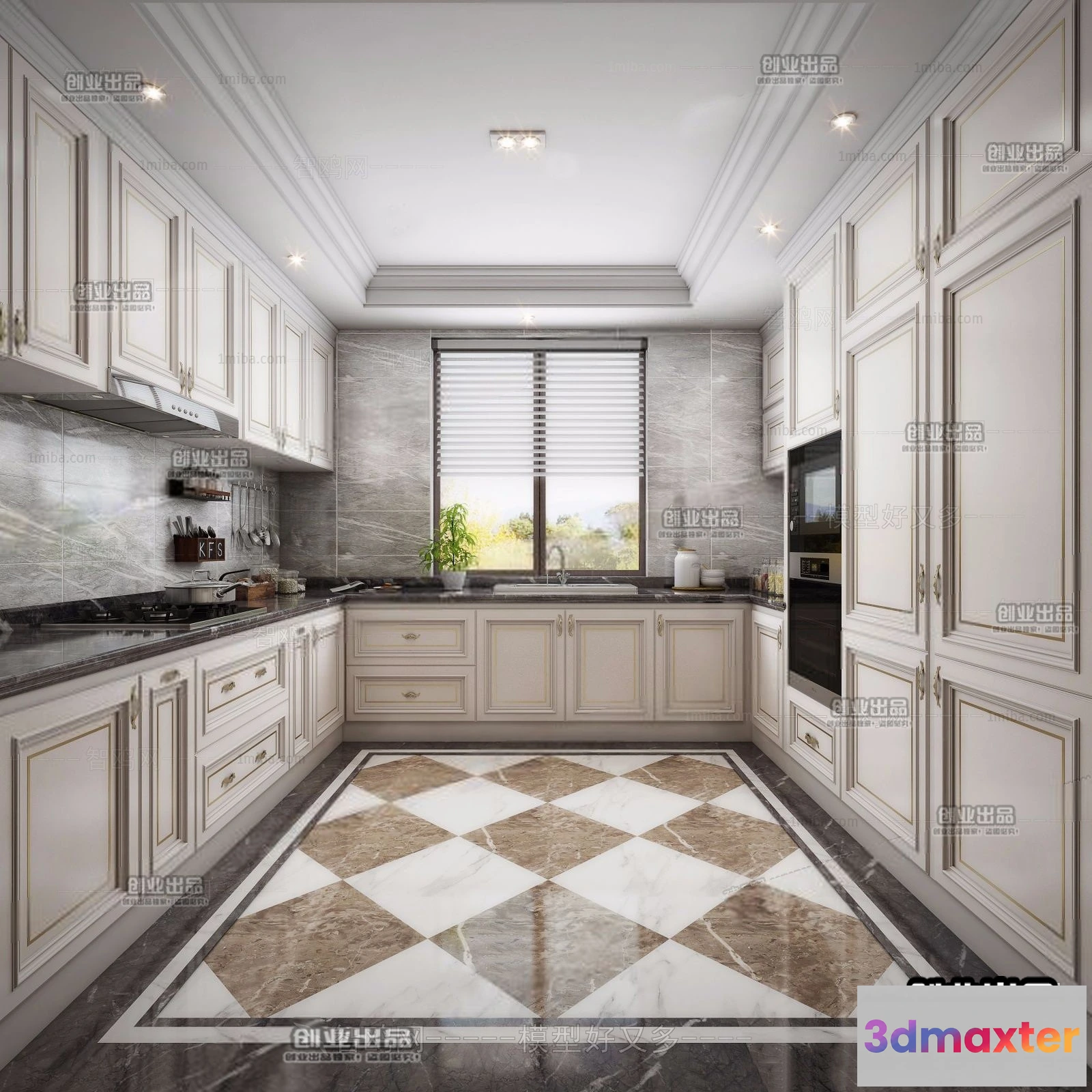 1362542 - Kitchen 3D Interior Scene - 3D Models - 132 3D Max