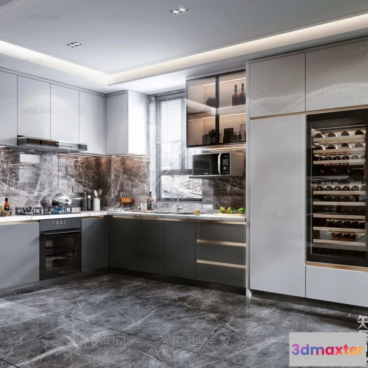 1362600 - Kitchen - Villas 3D Interior Scene - 3D Models - 029 3D Max