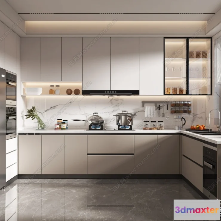 1362730 - Kitchen - Modern Style Interior 3D Scenes - 164 3D Max