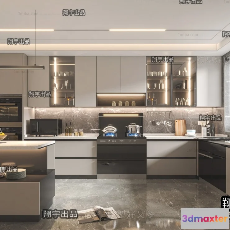 1362741 - Kitchen 3D Interior Scene - 3D Models - 135 3D Max