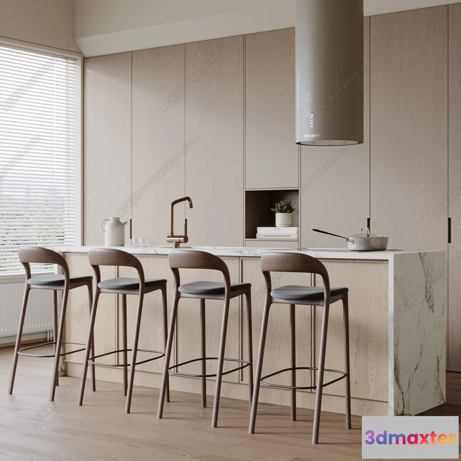 1362883 - Kitchen - 3D Models - 3D Interior Scenes - 232 3D Max