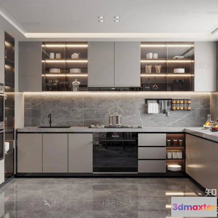 1362938 - Kitchen - Villas 3D Interior Scene - 3D Models - 034 3D Max