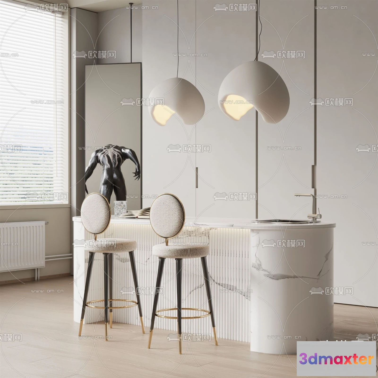 1363086 - Kitchen - 3D Models - 3D Interior Scenes - 235 3D Max